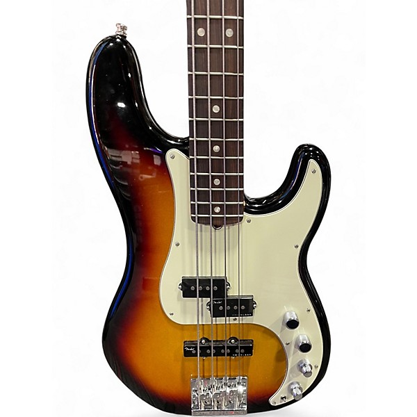Used 2023 Fender American Ultra Precision Bass 2 Tone Sunburst Electric Bass Guitar