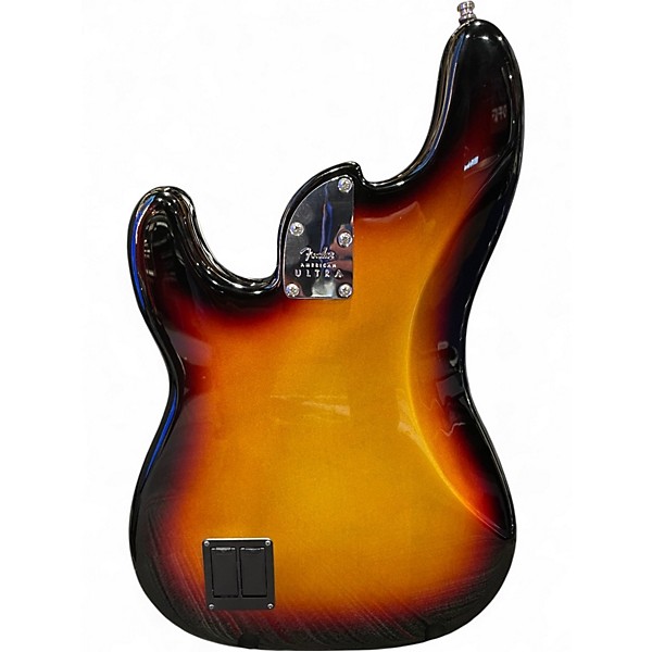 Used 2023 Fender American Ultra Precision Bass 2 Tone Sunburst Electric Bass Guitar