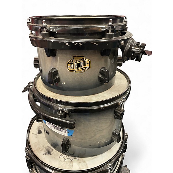 Used Ludwig 5 Piece Element Gray/Blue Drum Kit