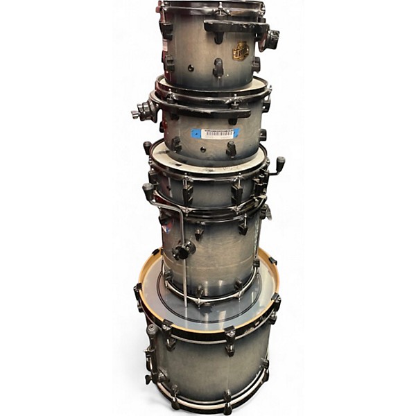 Used Ludwig 5 Piece Element Gray/Blue Drum Kit