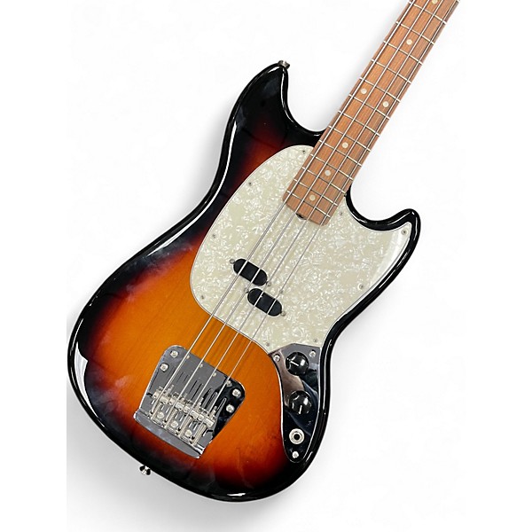 Used Fender Mustang Bass 2 Color Sunburst Electric Bass Guitar
