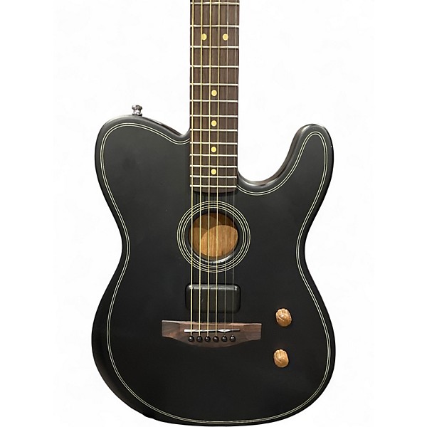 Used 2025 Fender Acoustasonic Standard Telecaster Black Acoustic Electric Guitar