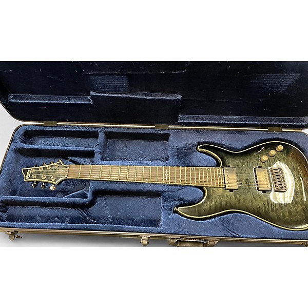 Used Schecter Guitar Research Hellraiser C7 Hybrid Trans Black Solid Body Electric Guitar