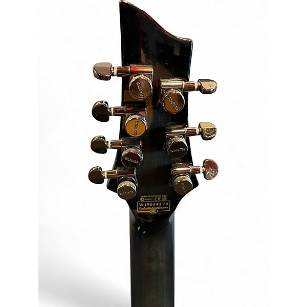 Used Schecter Guitar Research Hellraiser C7 Hybrid Trans Black Solid Body Electric Guitar