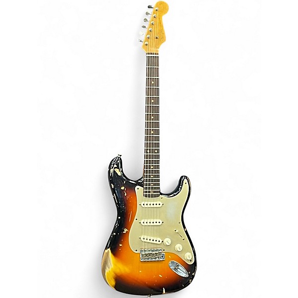 Used 2019 Fender Limited Heavy Relic 1959 Stratocaster Roasted 3 Color Sunburst Solid Body Electric Guitar