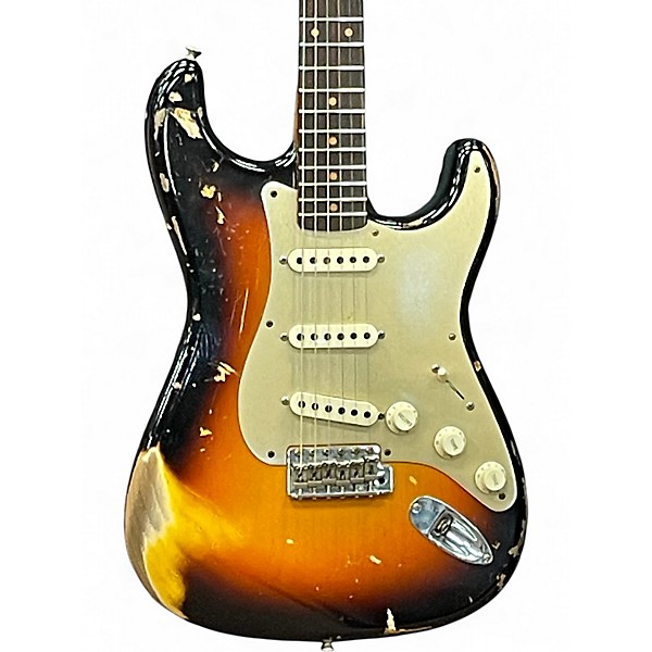 Used 2019 Fender Limited Heavy Relic 1959 Stratocaster Roasted 3 Color Sunburst Solid Body Electric Guitar