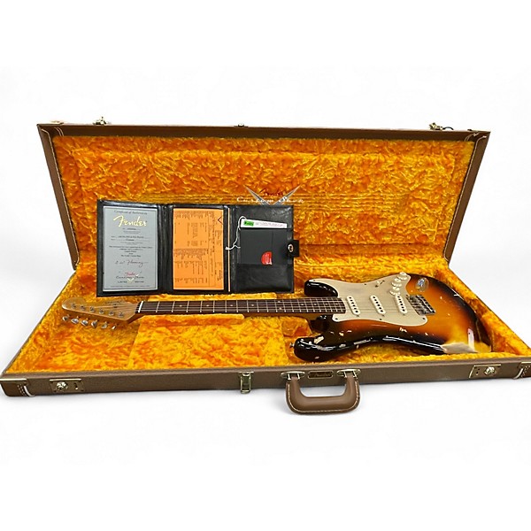 Used 2019 Fender Limited Heavy Relic 1959 Stratocaster Roasted 3 Color Sunburst Solid Body Electric Guitar