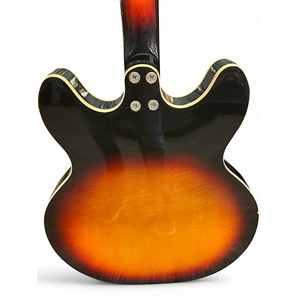 Vintage 1960s Harmony Meteor Tobacco Burst Hollow Body Electric Guitar