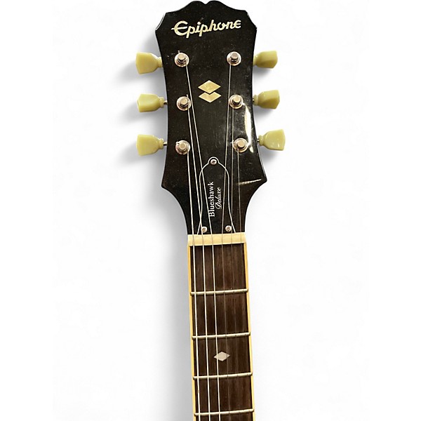 Used Epiphone Blueshawk Deluxe Trans Black Hollow Body Electric Guitar