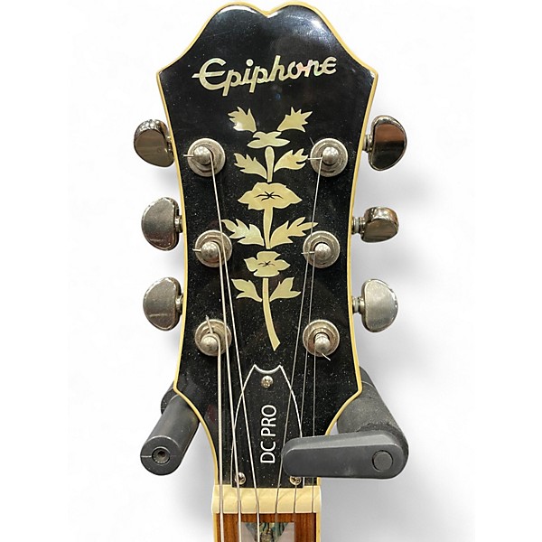 Used Epiphone DC Pro Midnight Ebony Solid Body Electric Guitar