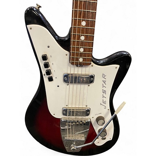 Vintage 1960s Galanti jetstar redburst Solid Body Electric Guitar