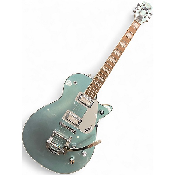 Used 2023 Gretsch Guitars 140th Anniversary Electromatic Jet G5230T FT w/ Bigsby Stone/Pearl Platinum Solid Body Electric ...