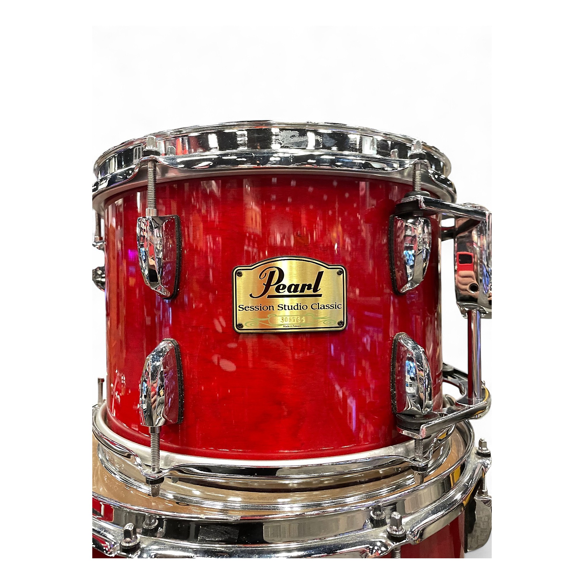 Used Pearl 4 Piece Session Studio Classic red Drum Kit red