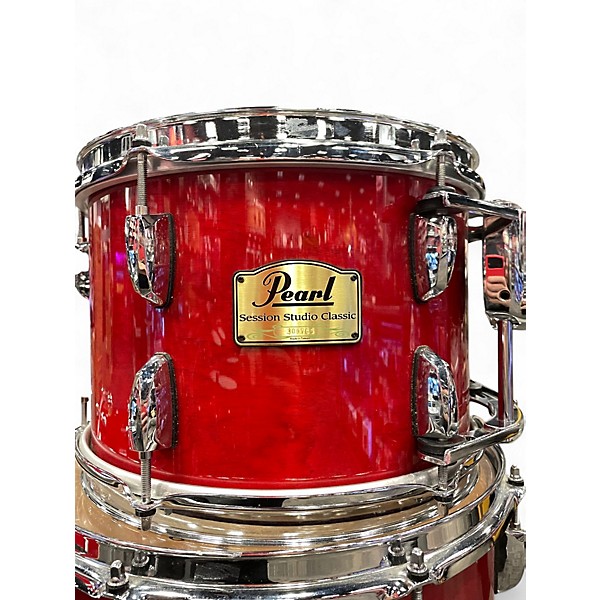 Used Pearl 4 Piece Session Studio Classic red Drum Kit