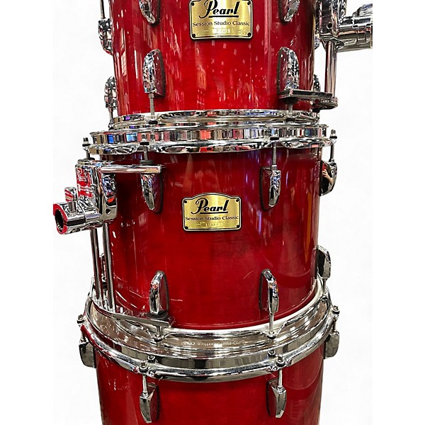 Used Pearl 4 Piece Session Studio Classic red Drum Kit