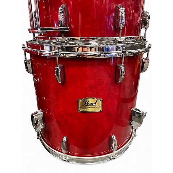 Used Pearl 4 Piece Session Studio Classic red Drum Kit