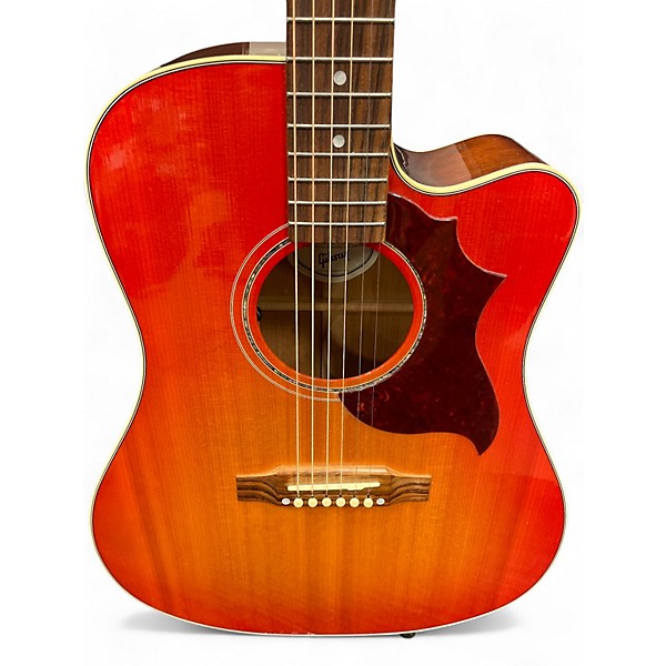 Used Gibson Hummingbird 2 Tone Sunburst Acoustic Electric Guitar