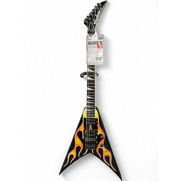 Vintage 1999 Jackson KING V Blue Ghost Flames Solid Body Electric Guitar