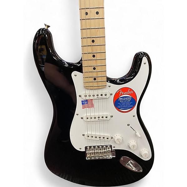 Used Fender Artist Series Eric Clapton Stratocaster Black Solid Body Electric Guitar