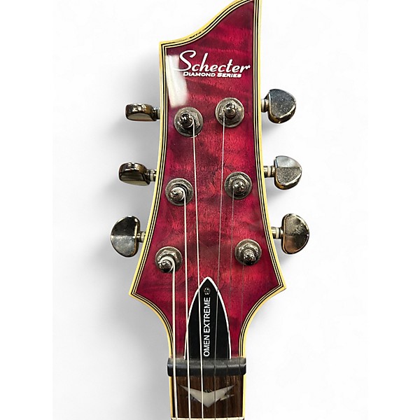 Used Schecter Guitar Research Omen Extreme 6 PINK BURST Solid Body Electric Guitar
