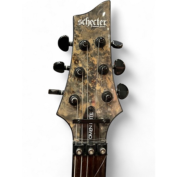 Used Schecter Guitar Research omen elite 6  Charcoal Solid Body Electric Guitar
