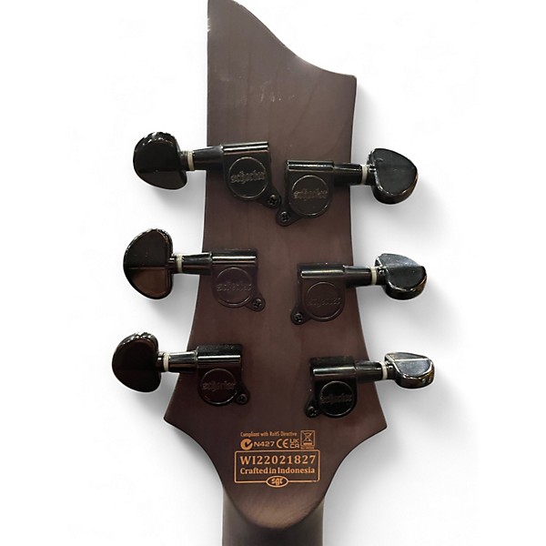 Used Schecter Guitar Research omen elite 6  Charcoal Solid Body Electric Guitar