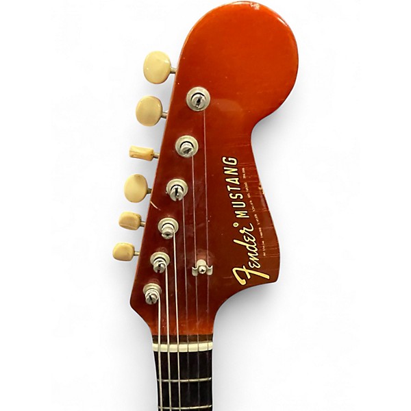 Vintage 1966 Fender Competition Mustang Burgundy Solid Body Electric Guitar