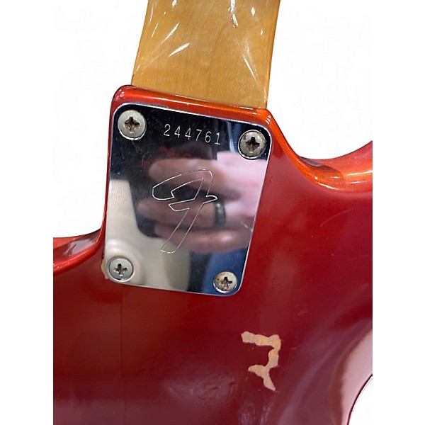 Vintage 1966 Fender Competition Mustang Burgundy Solid Body Electric Guitar