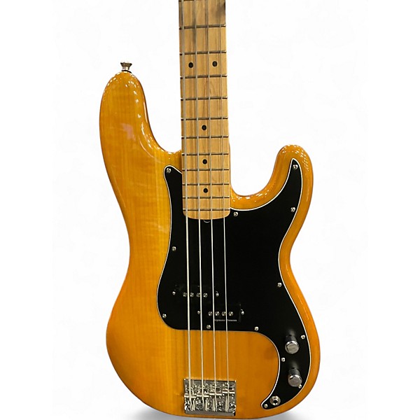 Used Squier Precision Bass Natural Electric Bass Guitar