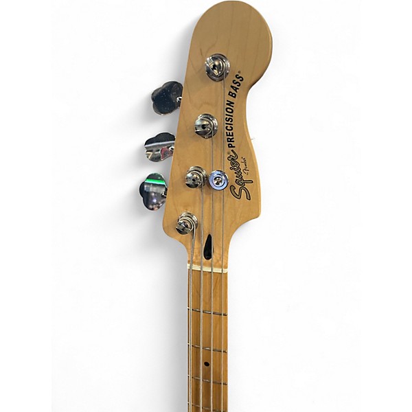Used Squier Precision Bass Natural Electric Bass Guitar