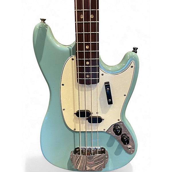 Vintage 1967 Fender Mustang Bass Daphne Blue Electric Bass Guitar