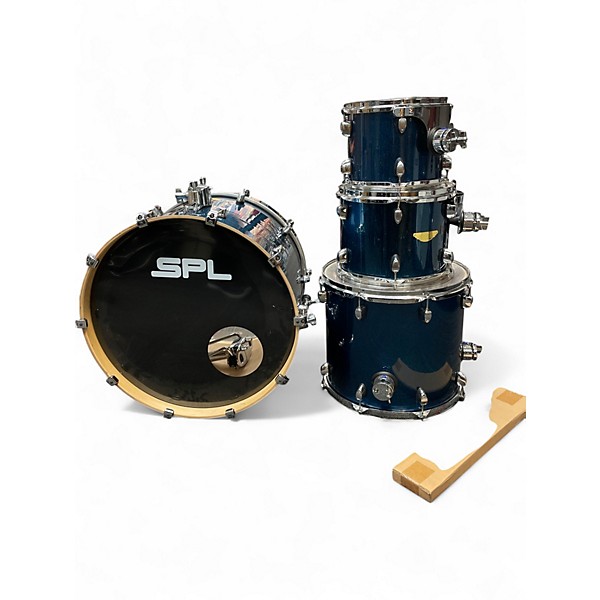 Used SPL 4 Piece Velocity Metallic Blue Drum Kit
