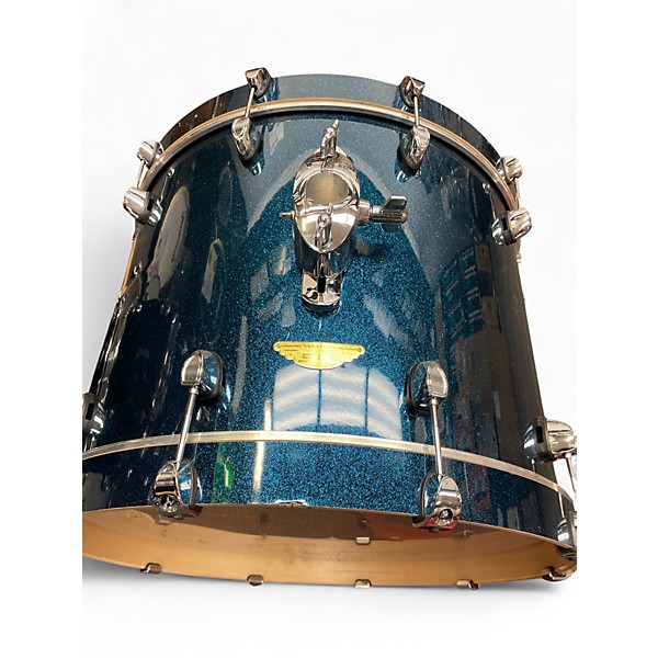 Used SPL 4 Piece Velocity Metallic Blue Drum Kit