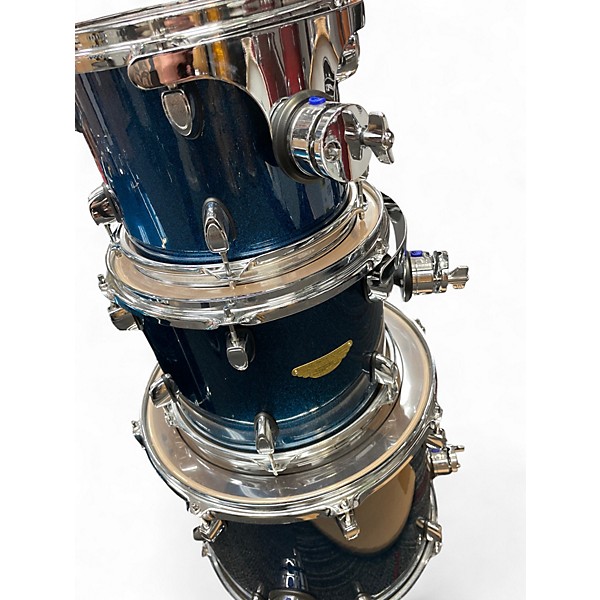 Used SPL 4 Piece Velocity Metallic Blue Drum Kit