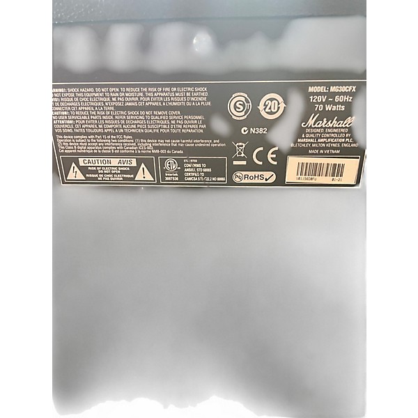 Used Marshall MG30CFX 1x10 30W Guitar Combo Amp