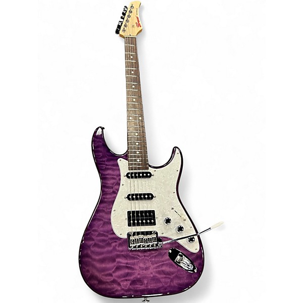Used Greco WS-ADV-G QT ADVANCED COMFORTABLE PURPLE QUILT Solid Body Electric Guitar