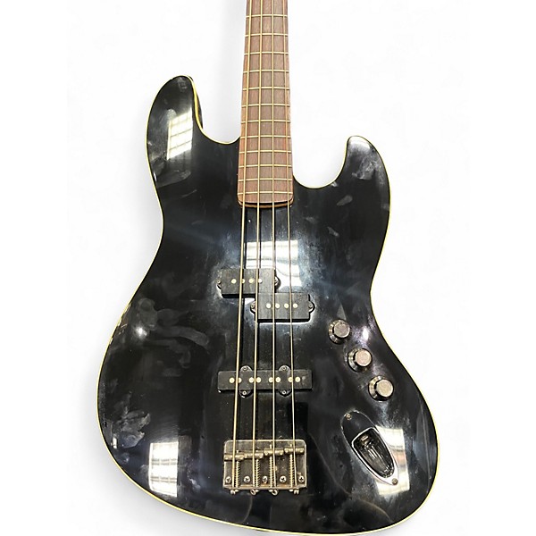 Used Fender Aerodyne Jazz Bass Black Electric Bass Guitar