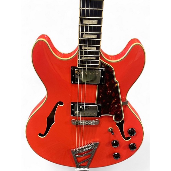 Used D'Angelico DAPDCFRCTCB Candy Tangerine Hollow Body Electric Guitar