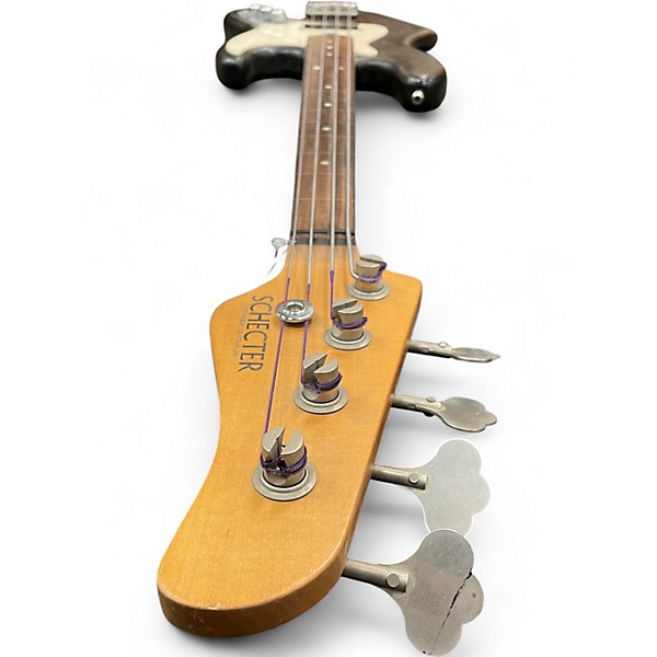 Used Schecter  california custom fretless jazz bass Brown Electric Bass Guitar