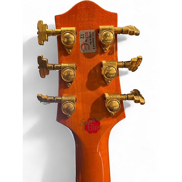 Used 2006 Epiphone Elitist Country Deluxe Sunrise Orange Hollow Body Electric Guitar