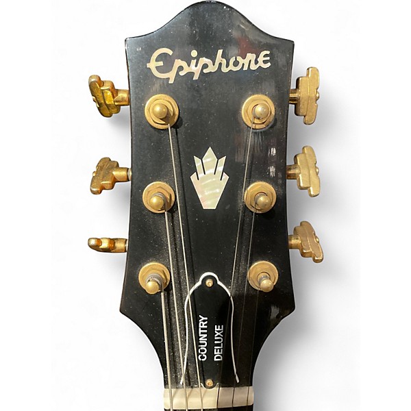 Used 2006 Epiphone Elitist Country Deluxe Sunrise Orange Hollow Body Electric Guitar