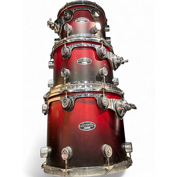 Used PDP by DW 4 Piece FS Series Red to Black Fade Drum Kit