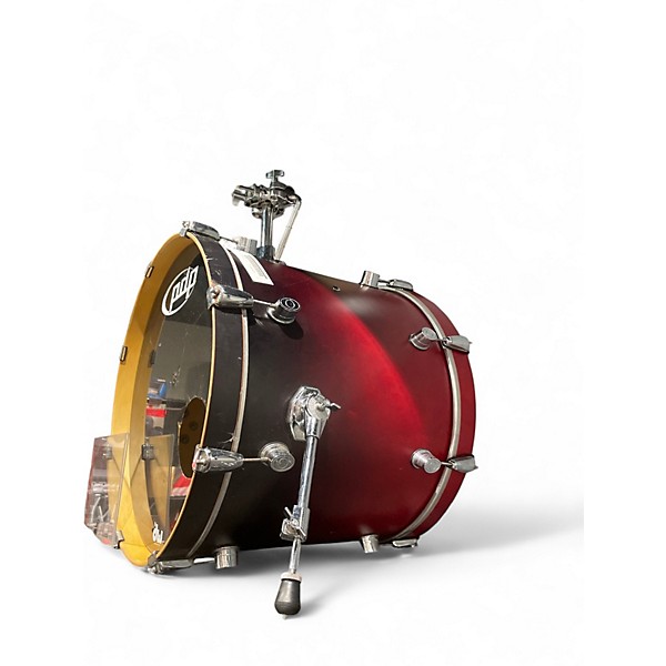 Used PDP by DW 4 Piece FS Series Red to Black Fade Drum Kit