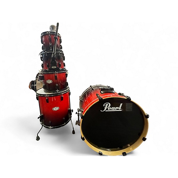 Used Pearl 5 Piece VISION RED Drum Kit