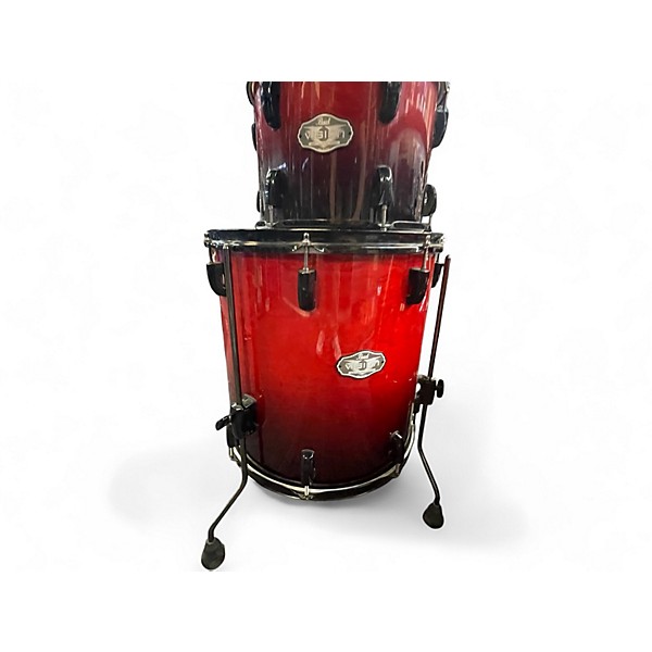 Used Pearl 5 Piece VISION RED Drum Kit