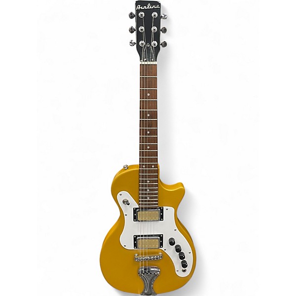 Used Airline Thunderstick Metallic Gold Solid Body Electric Guitar