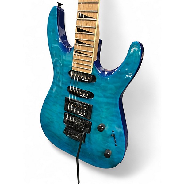 Used Jackson JS34Q Dinky AQUA BLUE Solid Body Electric Guitar