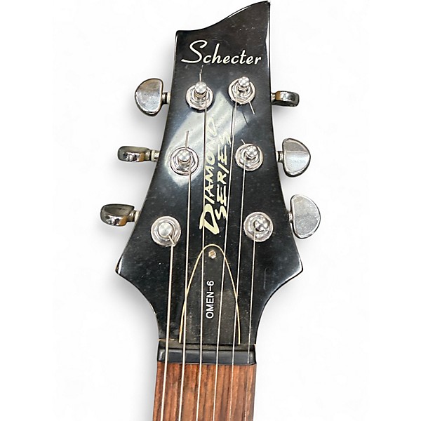 Used Schecter Guitar Research Omen 6 Black Solid Body Electric Guitar