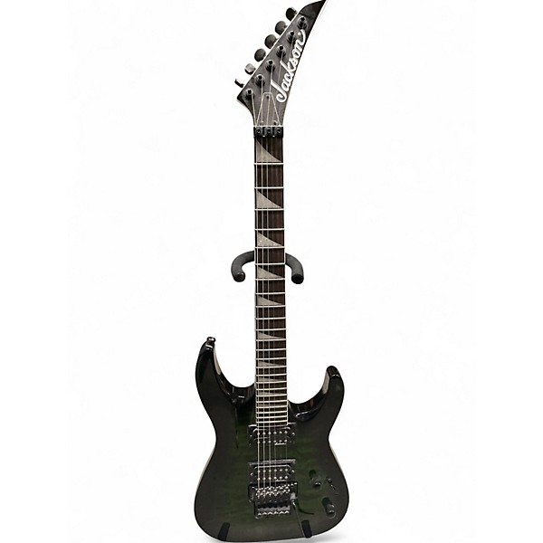 Used Jackson JS32Q Dinky Trans Green BURST Solid Body Electric Guitar