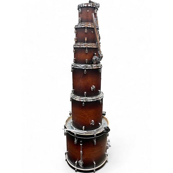 Used Pearl 6 Piece Decade Maple 6-Piece Dark Natural Drum Kit